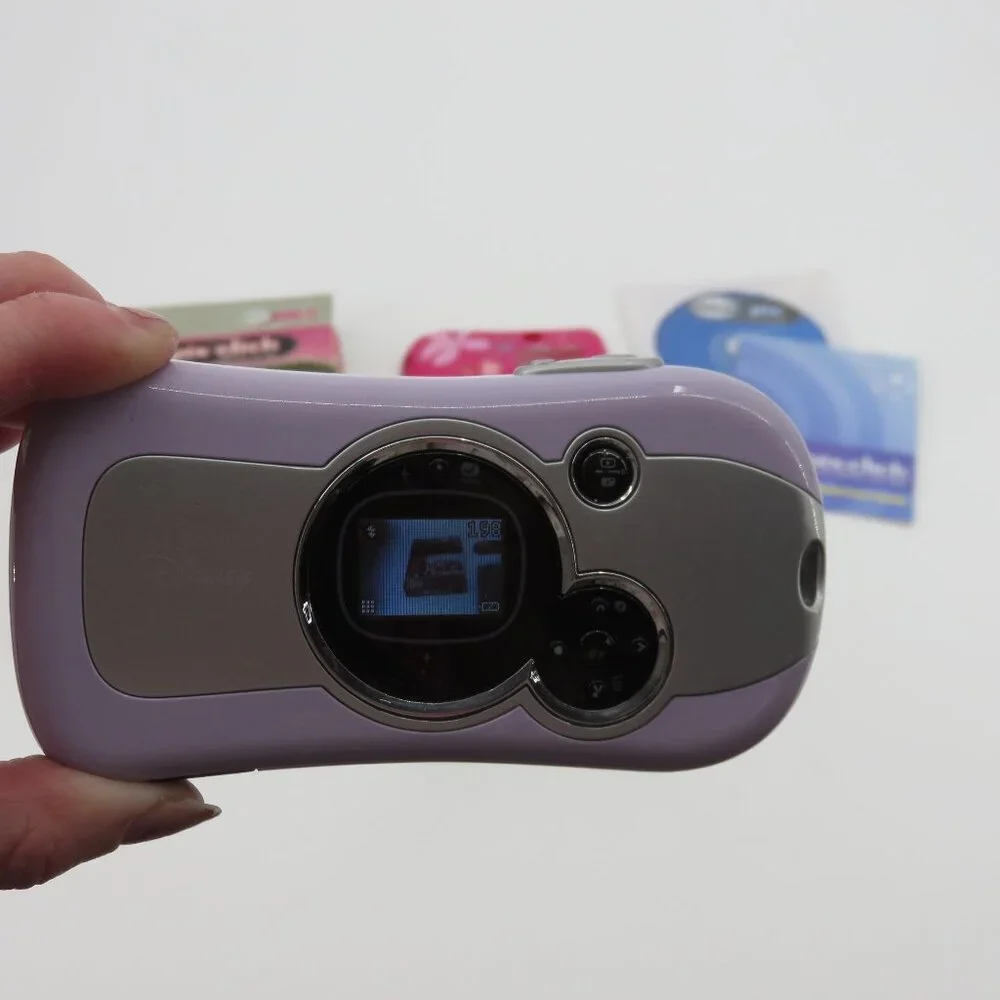 Pix Click Disney Hannah Montana Digital Camera Flash Ages 5+ 2007 Pink Purple